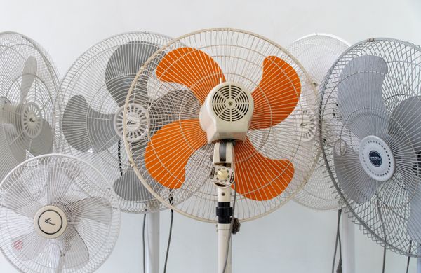 Drying fans running after basement water removal