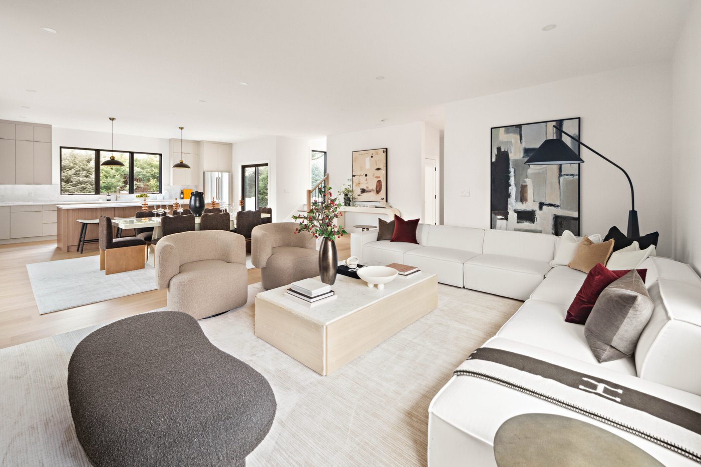 Fully restored living room after water damage