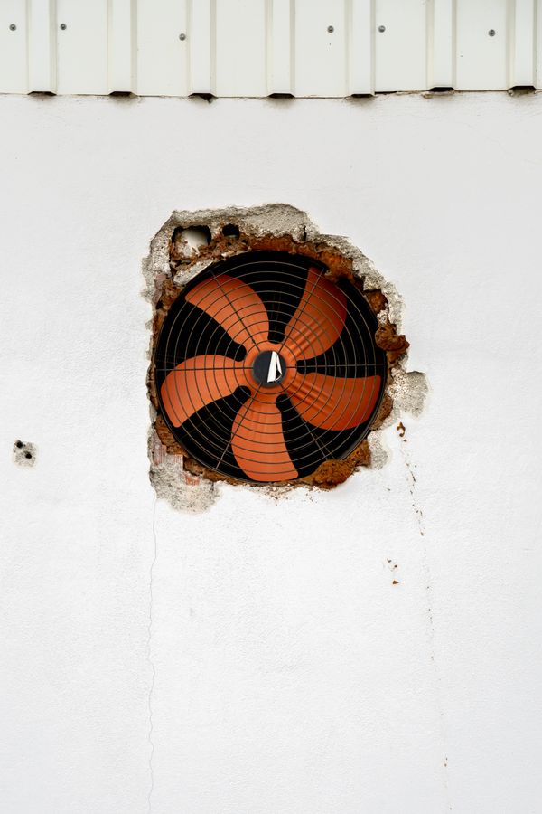 Ventilation fan used during mold remediation